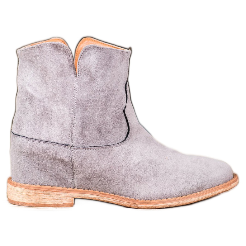 Bella Paris Bottes de cowboy en daim gris Bella Paris Bottes de cowboy en daim gris