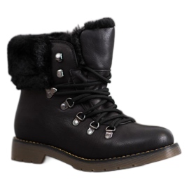 Forever Folie Bottes Avec Fourrure noir