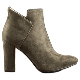Bottines sexy en daim VINCEZA vert