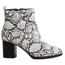 Weide Bottines à imprimé serpent multicolore