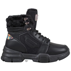 SHELOVET Chaussons De Sport Avec Effet Holo noir