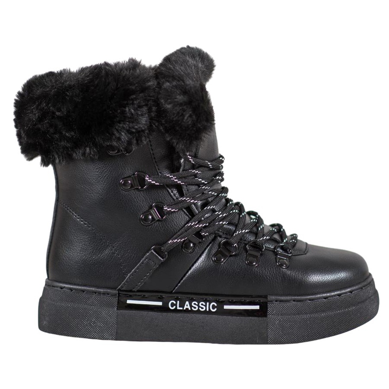 Bella Paris Bottes de neige noires classiques le noir Bella Paris Bottes de neige noires classiques le noir