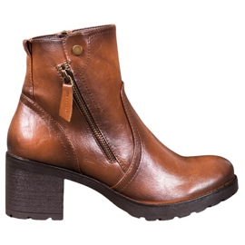 SHELOVET Bottines Avec Une Fermeture Éclair brun