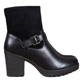 J. Star Bottes à la mode sur la plate-forme le noir