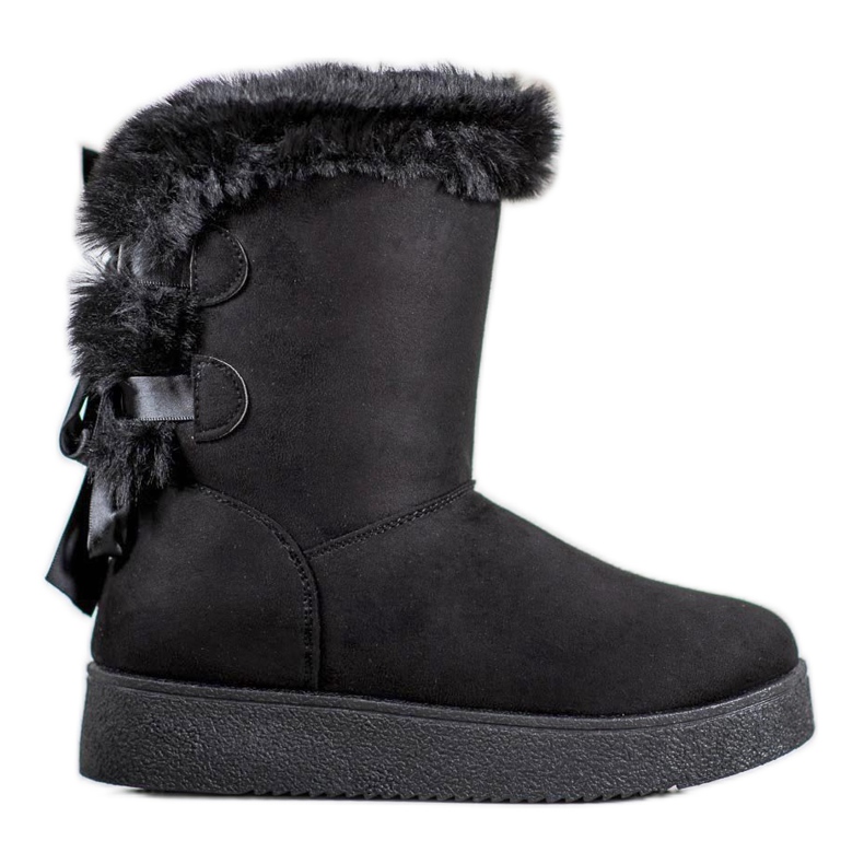 SHELOVET Mukluki avec un arc le noir SHELOVET Mukluki avec un arc le noir