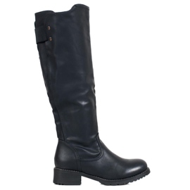 SHELOVET Bottes classiques avec cuir écologique noir
