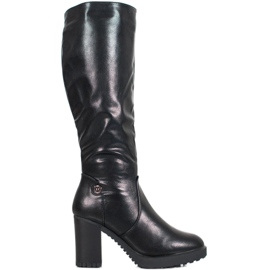 SHELOVET Bottes de plate-forme noir
