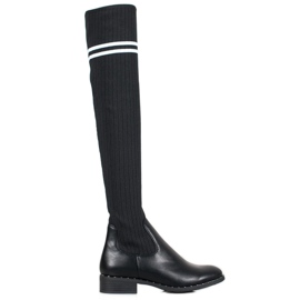 Bestelle Bottes à enfiler à la mode noir