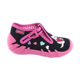 Chaussures enfant Befado 110P336 bleu marin rose