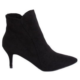 Bottes noires sur un talon bas K1906806 Negro