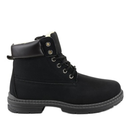 Bottes de neige isolées noires C-9U5-1 le noir