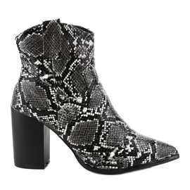 Bottes noires sur le poteau serpent OL-11 le noir Bottes noires sur le poteau serpent OL-11 le noir