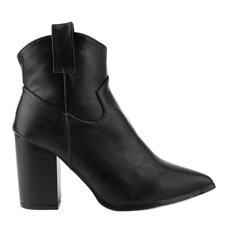 Bottines noires sur le poteau serpent YL20-4 le noir