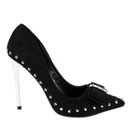 Escarpins noirs sur le talon NF-05