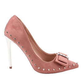 Escarpins rose vif sur le talon NF-05