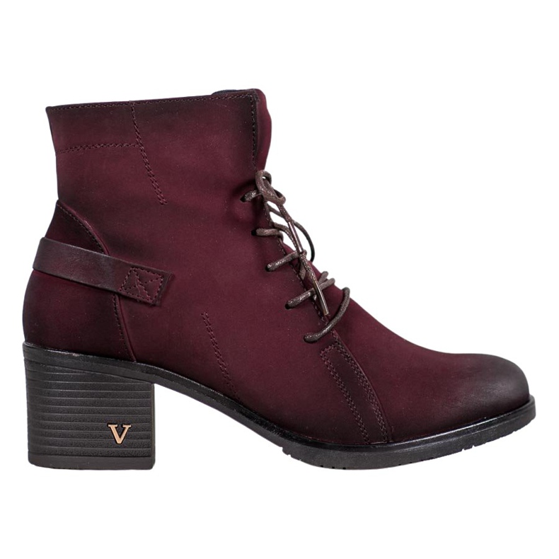 Bottines à lacets sur le poteau VINCEZA rouge