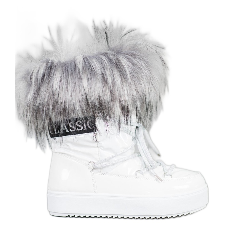 Bella Paris Bottes de neige chaudes avec fourrure blanche Bella Paris Bottes de neige chaudes avec fourrure blanche