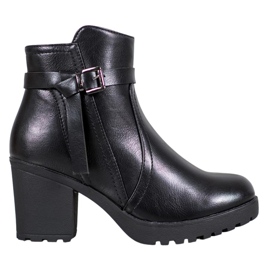 J. Star Bottes confortables sur la plate-forme le noir