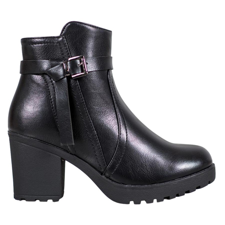 J. Star Bottes confortables sur la plate-forme le noir