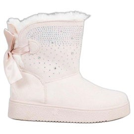 SHELOVET Mukluki avec des cristaux brun