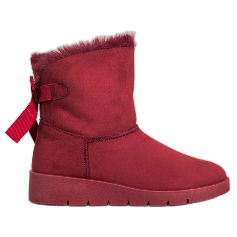 SHELOVET Maroon Mukluki sur la plate-forme rouge SHELOVET Maroon Mukluki sur la plate-forme rouge