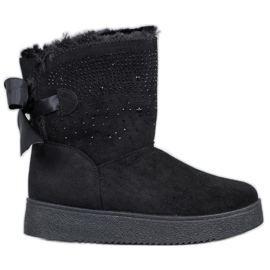 SHELOVET Mukluki avec des cristaux noir