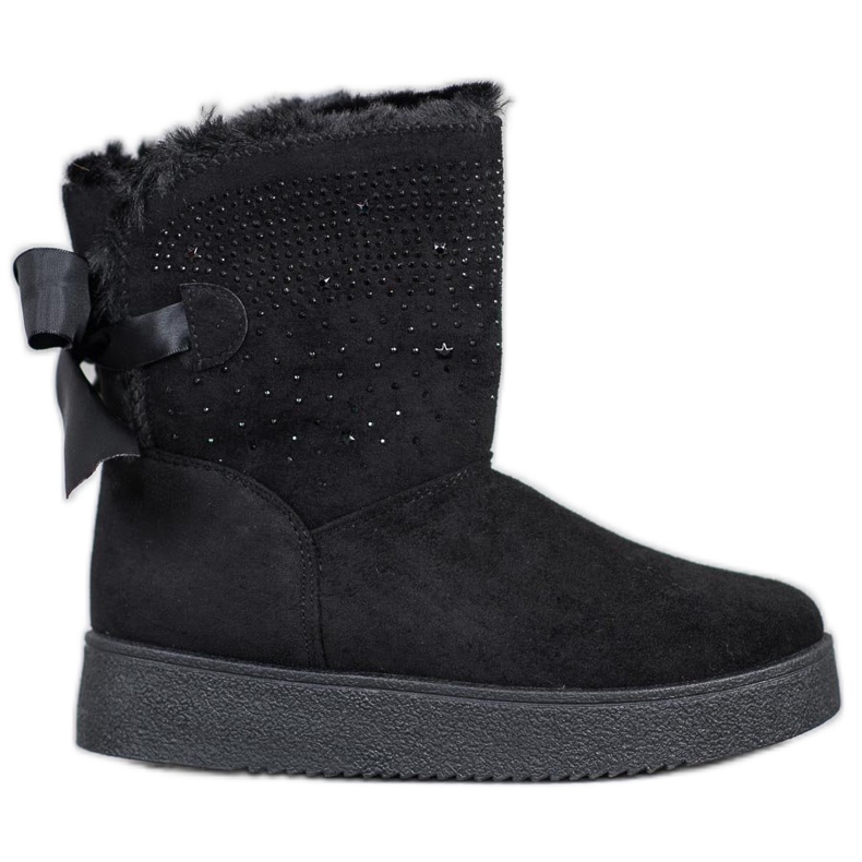 SHELOVET Mukluki avec des cristaux le noir SHELOVET Mukluki avec des cristaux le noir