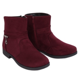 Boots femme en daim bordeaux MP-53 Red Ii Genre rouge