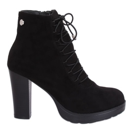 Bottes plateforme noires BK3235 Noir Ii Genre le noir
