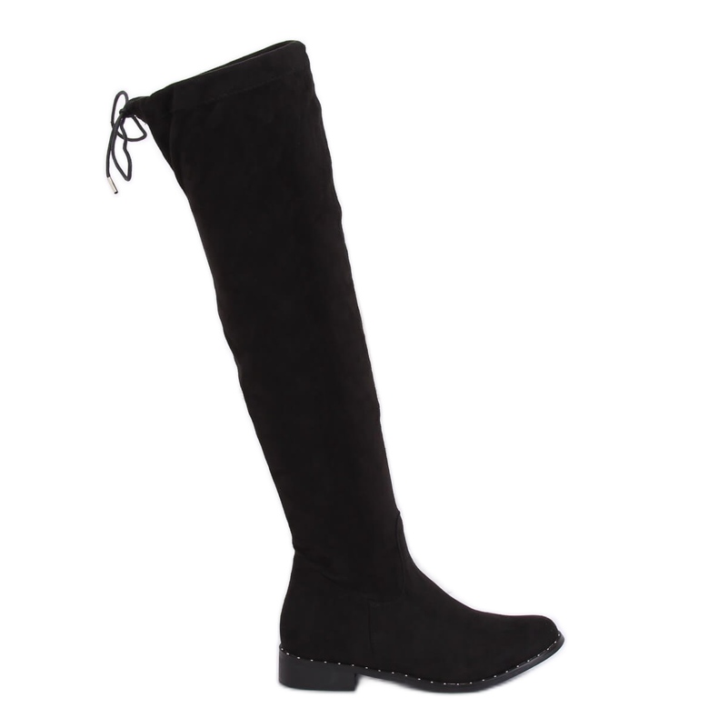 Bottes en daim noir QT04P Black II Quality le noir