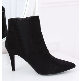 Bottes Jodhpur noires sur un daim noir TX-1852 Black