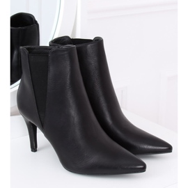 Bottes Jodhpur noires sur le visage noir TX-1852-1 Noir