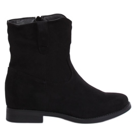 Bottes noires sur un coin caché G-7605 Noir le noir