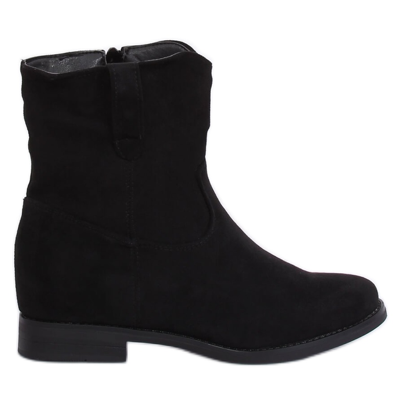 Bottes noires sur un coin caché G-7605 Noir le noir
