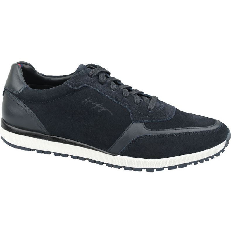 Chaussures Tommy Hilfiger Premium Suede Runner M FM0FM02551 Cki bleu marin