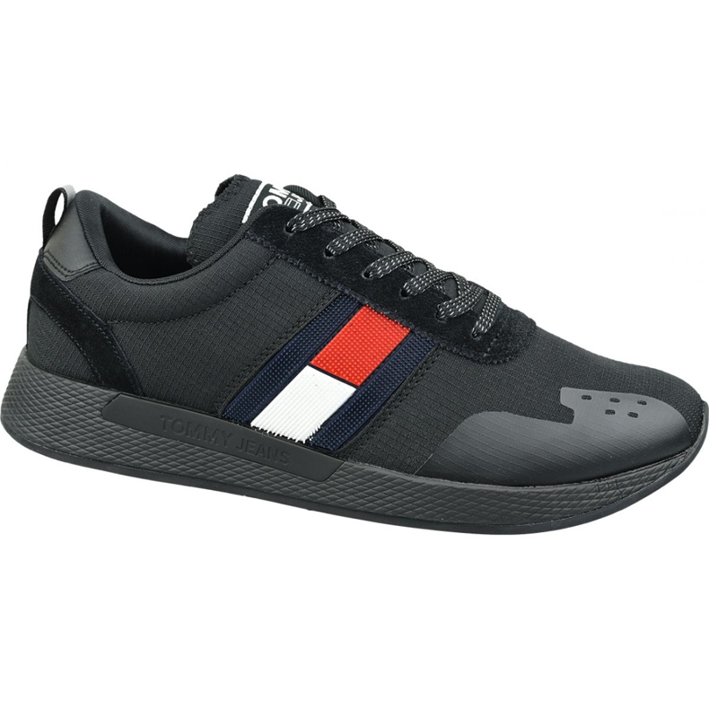 Chaussures Tommy Hilfiger Flag Flexi Tommy Jeans Baskets M EM0EM00331 990 le noir