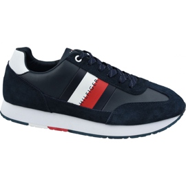Tommy Hilfiger Corporate Leather Flag Runner M FM0FM02380 403 bleu marine