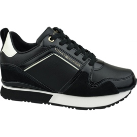 Baskets compensées en cuir Tommy Hilfiger W FW0FW04420 990 le noir