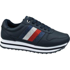 Chaussures Tommy Hilfiger Tommy Retro Crystal Sneaker W FW0FW04683 Cki bleu marine