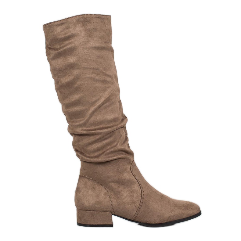 Super Mode Bottes beiges classiques brun multicolore