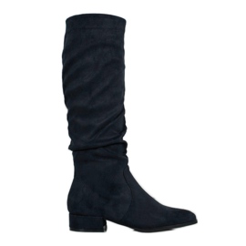 Super Mode Bottes noires classiques le noir