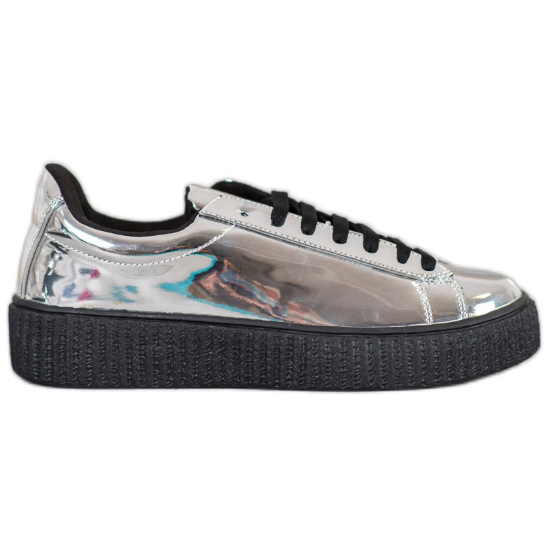 Corina Chaussures d'argent sur la plate-forme gris