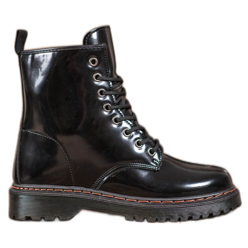 SHELOVET Travailleurs noirs avec cuir écologique le noir SHELOVET Travailleurs noirs avec cuir écologique le noir