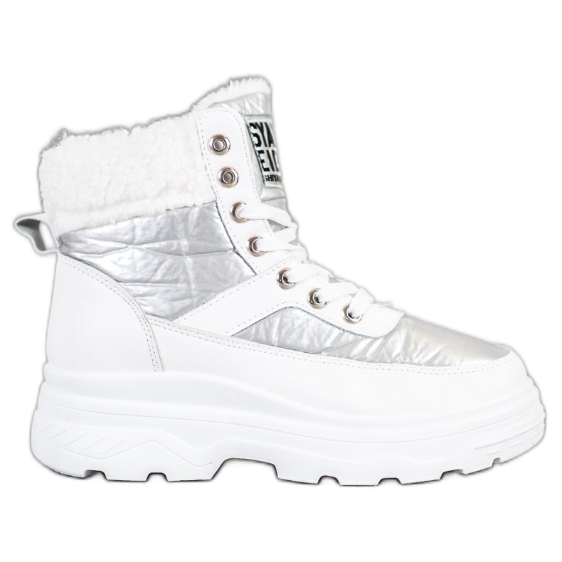 Bella Paris Baskets Avec Peau De Mouton blanche Bella Paris Baskets Avec Peau De Mouton blanche