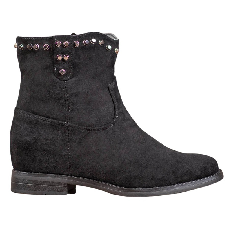 Ideal Shoes Bottes de cowboy chaudes avec jets le noir Ideal Shoes Bottes de cowboy chaudes avec jets le noir