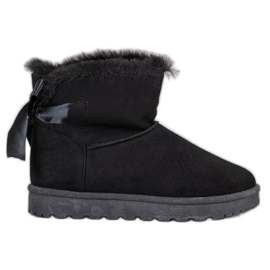 SHELOVET Mukluki chaud avec un arc le noir