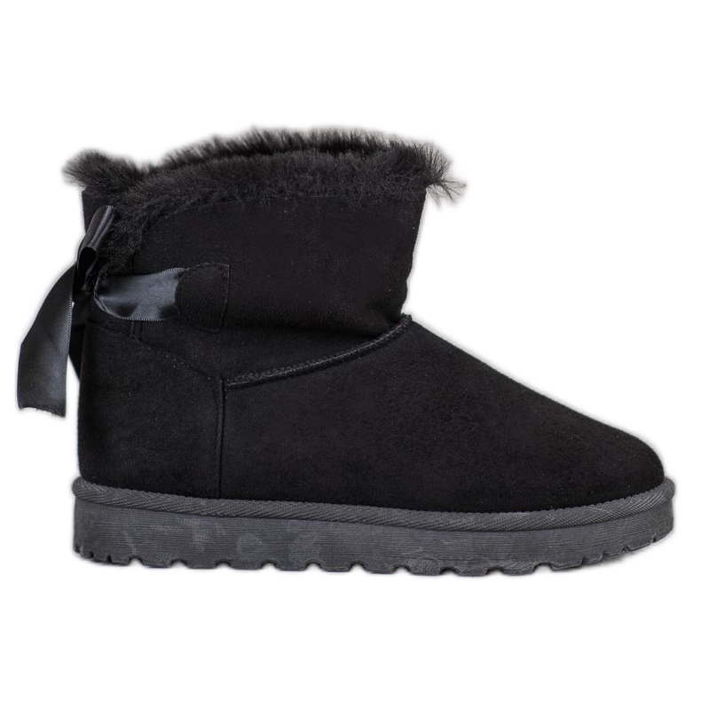 SHELOVET Mukluki chaud avec un arc le noir