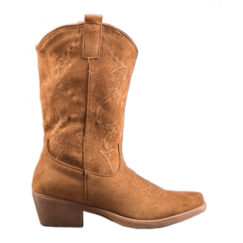 Seastar Bottes de cowboy à enfiler avec un motif brun
