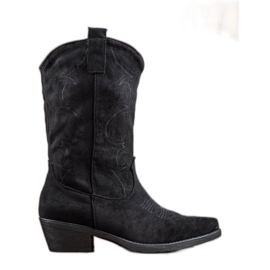 Seastar Bottes de cowboy à enfiler avec un motif le noir