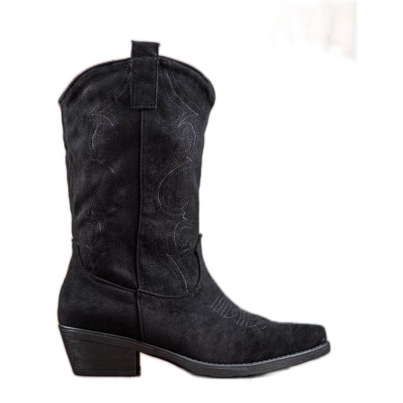 Seastar Bottes de cowboy à enfiler avec un motif le noir